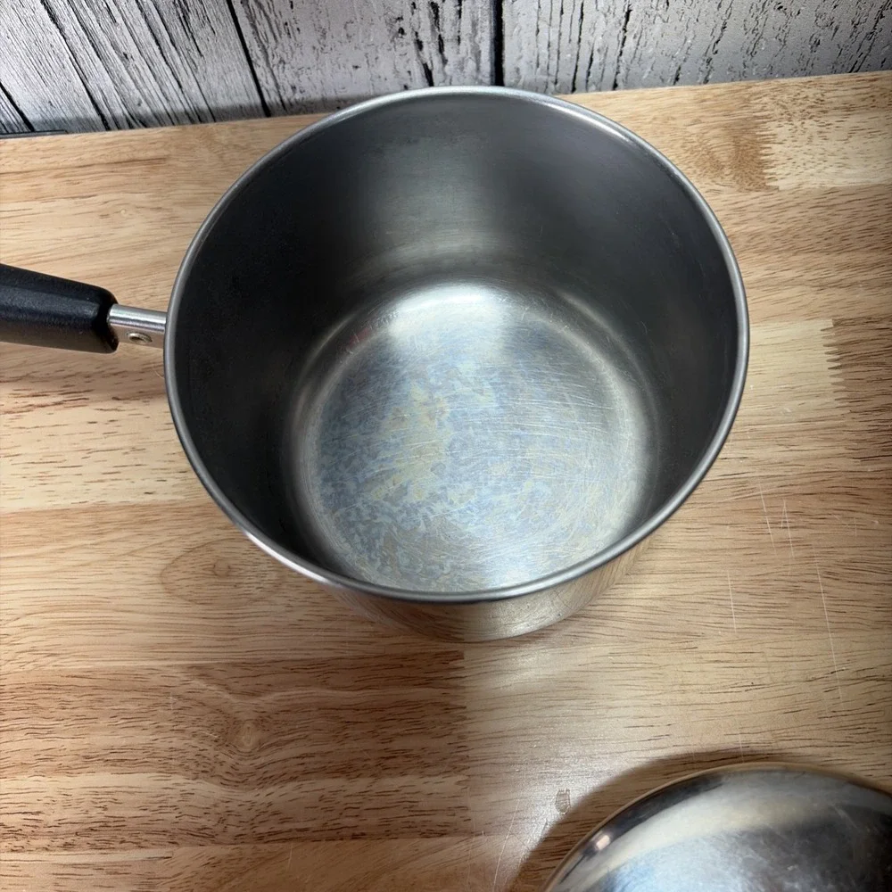 Vintage Revere Ware 1801 Copper Clad Bottom 2 Qt Sauce Pan with Lid Rome NY